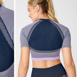 FABLETICS NWT Purple "Jessie" Seamless Crop Top- XL - RARE